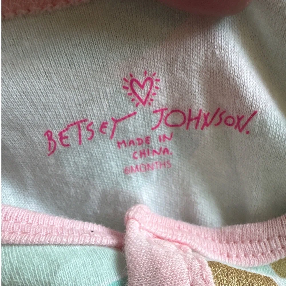 Betsey Johnson Baby 6M Footed Pajamas‎ Mermaid Print Sleeper One Piece